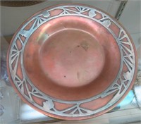 Sterling Overlay Copper Dish