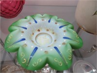 Art Glass Floral Bowl