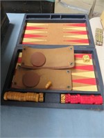 Backgammon Game w/ Bakelite Pcs.