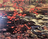AY Jackson's "The Red Maple" Canvas Reproduction