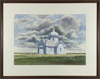 Jack Reid's "Prairie Church" Original Watercolour