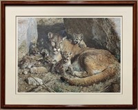 Carl Brenders' "Rocky Camp -Cougar Family" Limited