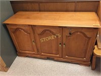 3dr Oak Credenza w/ Key - 53 x 17 x 29