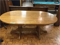 Solid Oak Oval Dining Table - 72 x 42