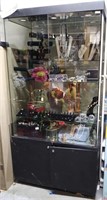 Light Up Black & Glass Commercial Display Case