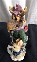 4.5 inch moose with rabbit and drum