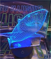 3D illusion light 5 changing colors, display model