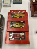 Coca Cola Die Cast Metal Delivery Trucks