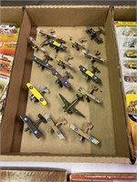 15 Die Cast Metal Biplanes, 1 Airplane