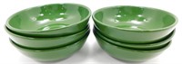 * 6 Chess Ware USA Bowls - Green, Soup or Salad