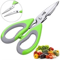 Vipon Scissors / Kitchen Shears - Green Handle