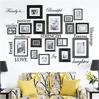 Set of 12 Family Quote Words Vinyl Wall Sticker