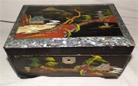 Oriental Jewelry Box w/ Mother of Pearl Inlay