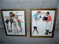 2 Norman Rockwell Pictures 9" x 11 1/2"