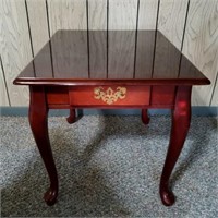 Dark Wood END TABLE, no Drawer Pull, 2 Pics