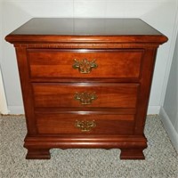 NIGHTSTAND / End Table, 2 Drawers, 2 Pictures