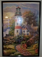 28" X 41" FRAMED LIGHTHOUSE PUZZLE