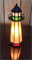 LIGHTHOUSE Stained GLASS LAMP, 3 Pictures