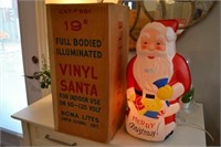 Vintage 19" Vinyl Santa