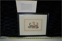 Norval Morrisseau signed Loon Family 9"wx6"h