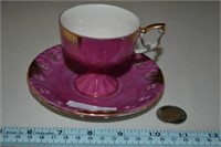 Antique Demi pedestal cup & saucer