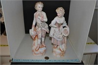 13" high Antique Victorian Figurals