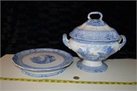 Chantilly English tureen & under dish