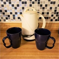 2 HUGE COFFEE MUGS & Plastic Percolator, 3 Pics