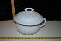 Antique chamber pot with cover
