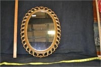 Vintage oval wall mirror