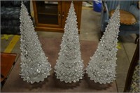 Christmas battery operated trees lot of 3 - 18``