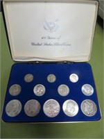 US Silver Coins in Case