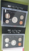 1995 & 1996 US Mint Silver Proof Sets