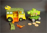 Vintage TMNT Vehicle Lot - Van & Pizza Thrower