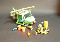 Vintage TMNT Helicopter & Army Tube