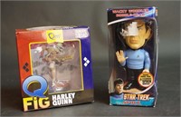 Funco Star Trek Spock & Qfig Harley Quinn Figures