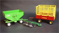 (3) Pieces of Large Metal Toy Farm Equipment