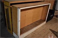 Wooden Display Case with Doors 70" x 14" x 44"