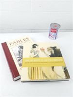 2 volumes de contes dont Fables de la Fontaine