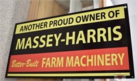"Massey Harris" Metal Decorative Sign 42" x 22"