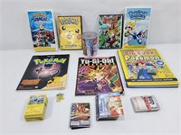 Collection d'items Pokémon & Yu Gi Oh /CD VHS