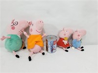 4 peluches Peppa Pigs