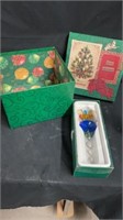 Christmas box, with Christmas glass ornament