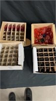 4 boxes of glass Christmas replacement bulbs