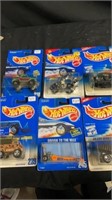 6 collectible hot wheels