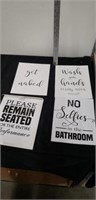 Funny bathroom quote unframed