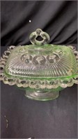 Old green candy dish