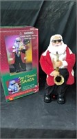 Sax playing Santa in original box