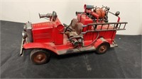 Large metal model of an old fire truck 16”