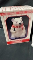Coco cola polar bear cookie jar in original box